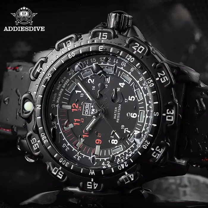 Montre Forces Spéciales Addies étanche plongeur lumineuse pour homme aventuriers randonnée plongée occasionnels