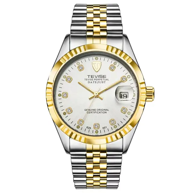 TEVISE montre pour hommes automatique mécanique en acier inoxydable étanche décontracté affaires mon