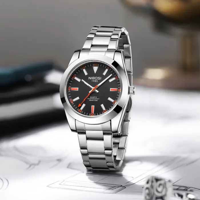 NIBOSI montre analogique à Quartz pour hommes Top marque de luxe classique montres