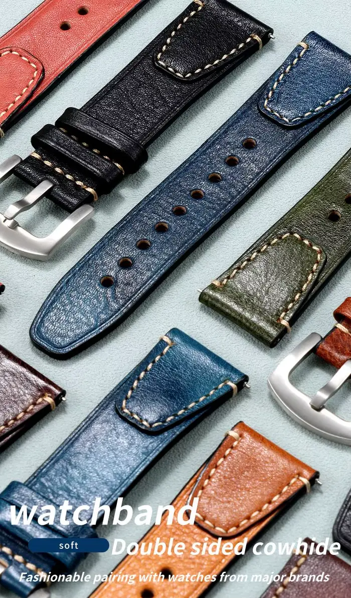Bracelet de montre en cuir pour hommes
