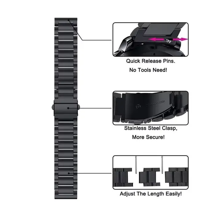 Bracelet métallique en acier inoxydable