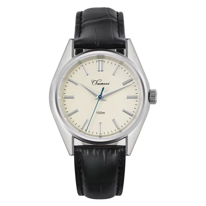 Chameri 37Mm montres Vintage Gs04 montre à Quartz VH31 mouvement saphir cristal cuir 100M étanche ho