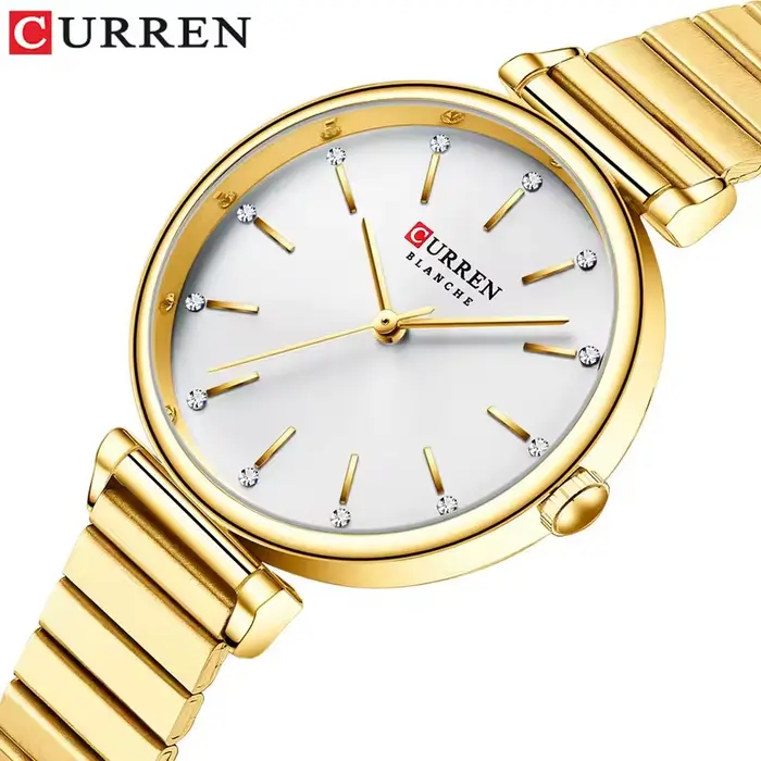 CURREN 9081 montre à Quartz pour femme élégante avancée bracelet en acier inoxydable étanche