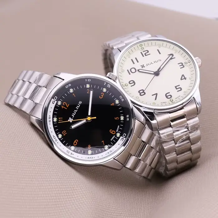 Montre à Quartz en Acier Inoxydable pour Homme et Femme