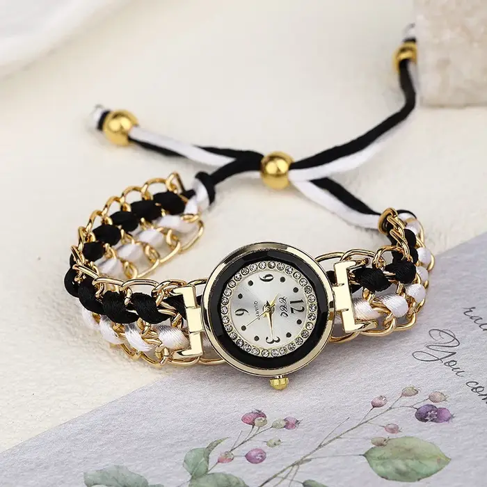 Mode femmes montres tricot corde chaîne enroulement analogique Quartz montre-bracelet Simple dames horloge décontractée Relogio Feminino cadeaux