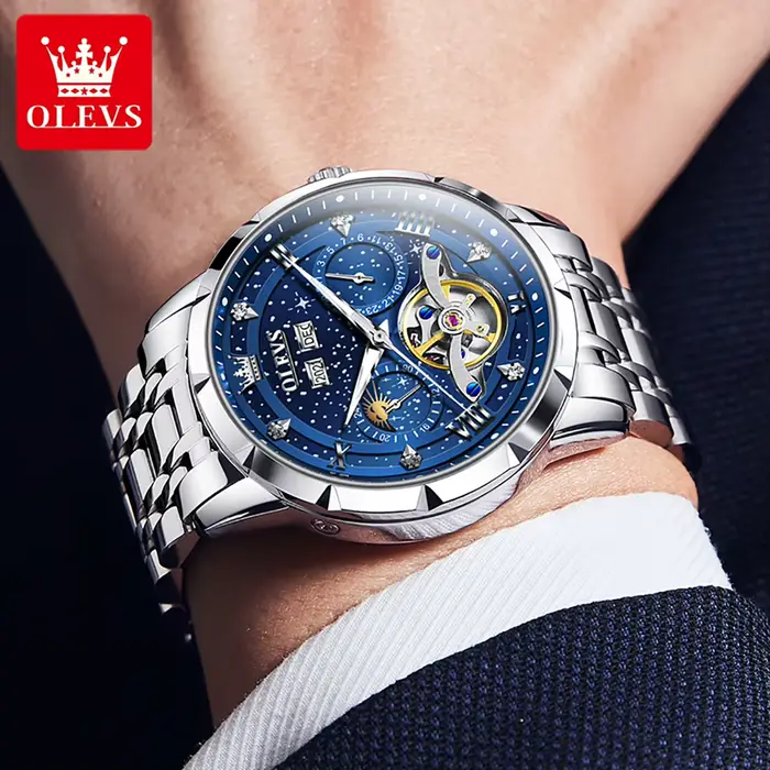 Montre mécanique automatique étanche pour homme