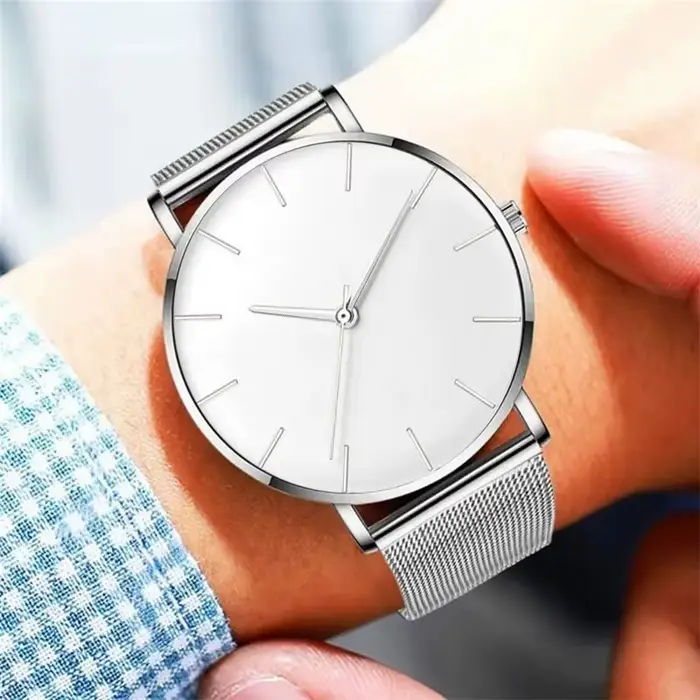 Montre TVK en acier inoxydable pour homme, bracelet en acier inoxydable, mouvement quartz, résistance aux chocs, style mode et décontracté, parfait pour toutes occasions