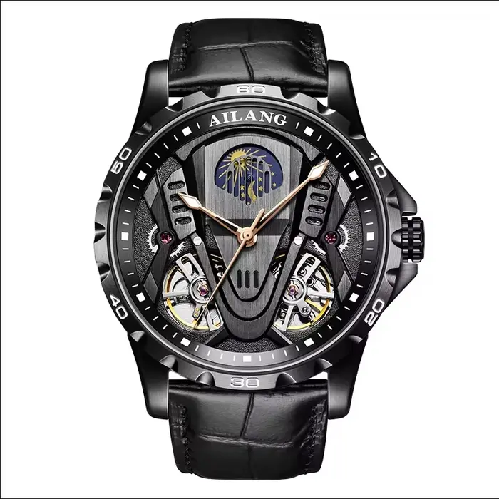AILANG nouvelle montre à mouvement automatique creux pour hommes