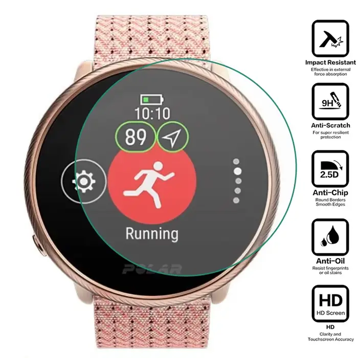 Film de Protection transparent en verre trempé, pour montre Polar Ignite 2, Protection d'écran pour