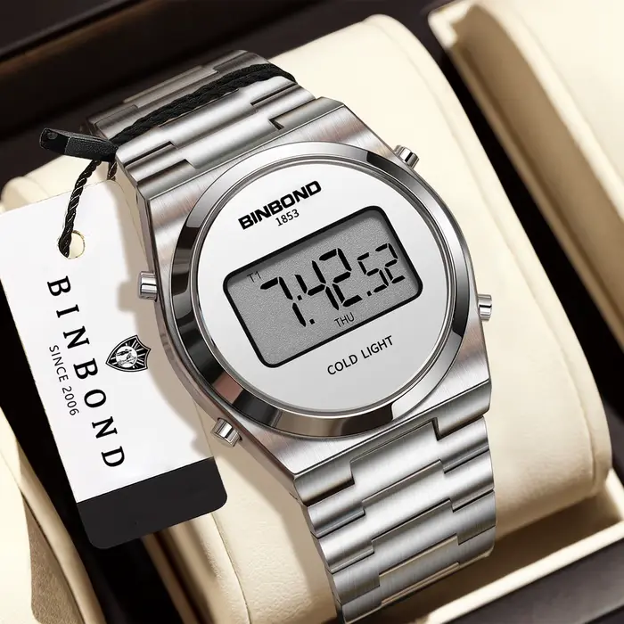 Montre électronique chronographe durable BINBOND pour homme