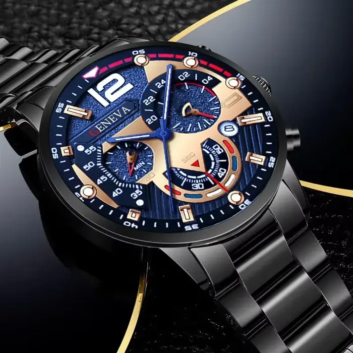 Montre Homme Moonbiffy Quartz Elégante et Polyvalente Occasions Spéciales Business Casual