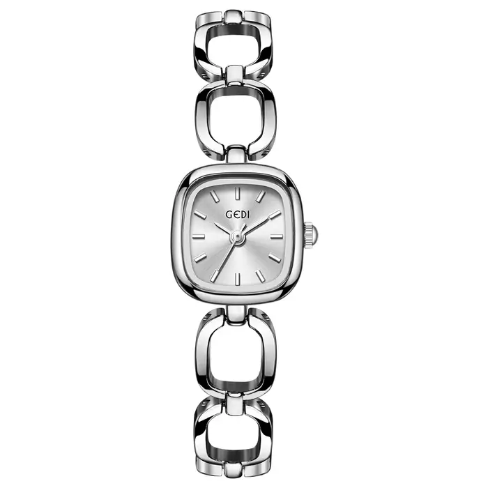 GEDI montre pour femme élégant carré cadran rouge montres à Quartz chaîne Bracelet Vintage minimalis
