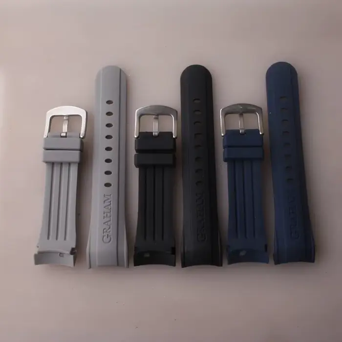 Bracelet de montre en Silicone 24mm pour Bracelet Graham