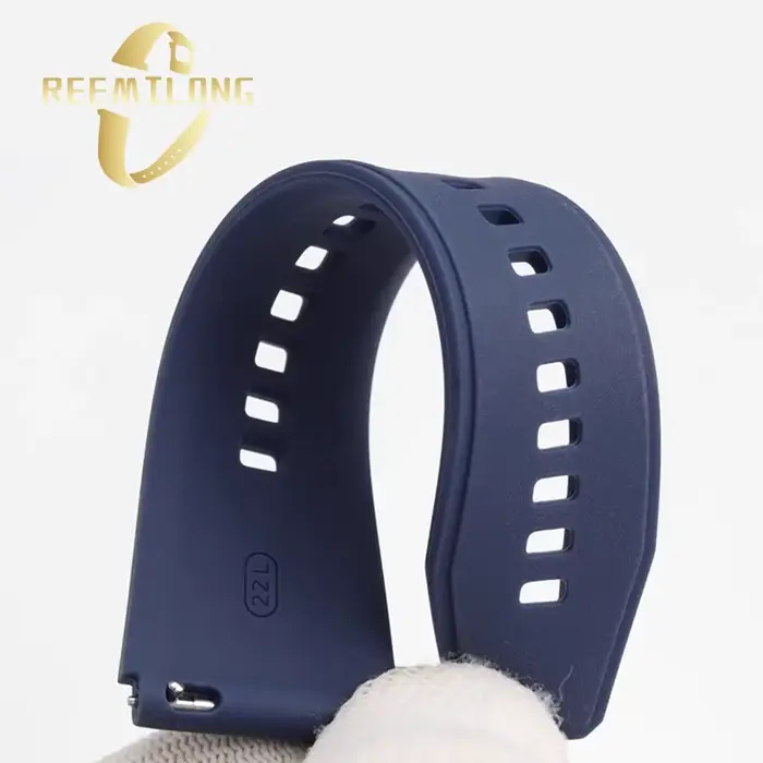 Bracelet de montre en caoutchouc de silicone souple pour homme