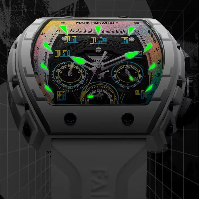 Mark Fairwhale nouvelle montre de mode décontractée pour hommes cadran Cool conception en forme de Tonneau étanche