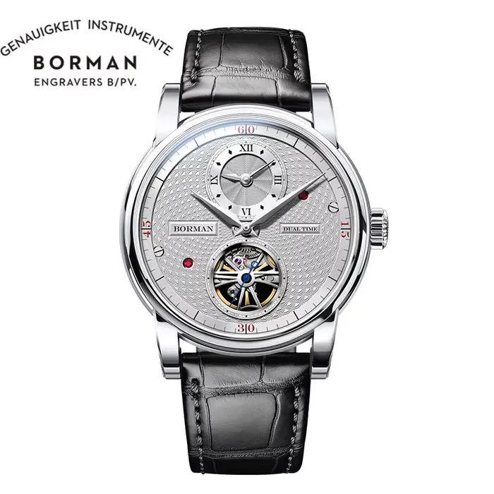 Montre-bracelet mécanique Borman 2025 élégante pour homme occasions spéciales résistante à l'eau avec mouvement automatique