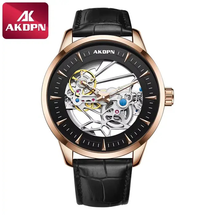Montres automatiques AKDPN pour homme, montres mécaniques squelette de haute qualité pour homme, mon