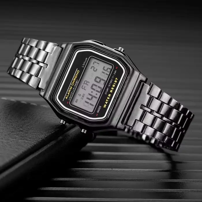 Montre RUNERR Style Harajuku Multifonctionnelle Digitale Argent Or Rose Noir Occasions Spéciales Femme