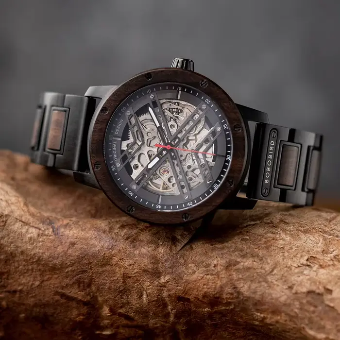 Montre BOBO BIRD en bois personnalisée pour homme, cadeau d'anniversaire, soirée et cérémonie de remise de diplôme