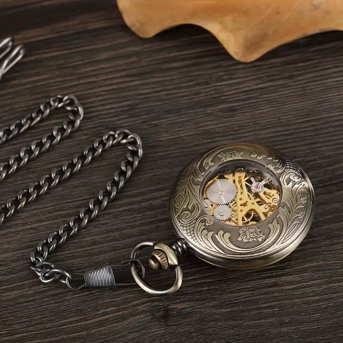 Montre de poche mécanique de luxe Vintage pour hommes et femmes