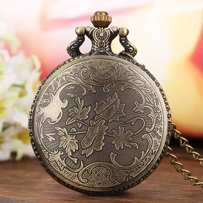 Montre de poche vintage en bronze unisexe avec œil de Londres et Big Ben pour hommes et femmes occasions spéciales cadeaux