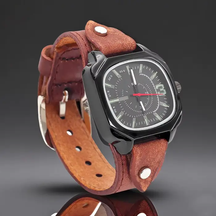 Montre à quartz vintage pour hommes