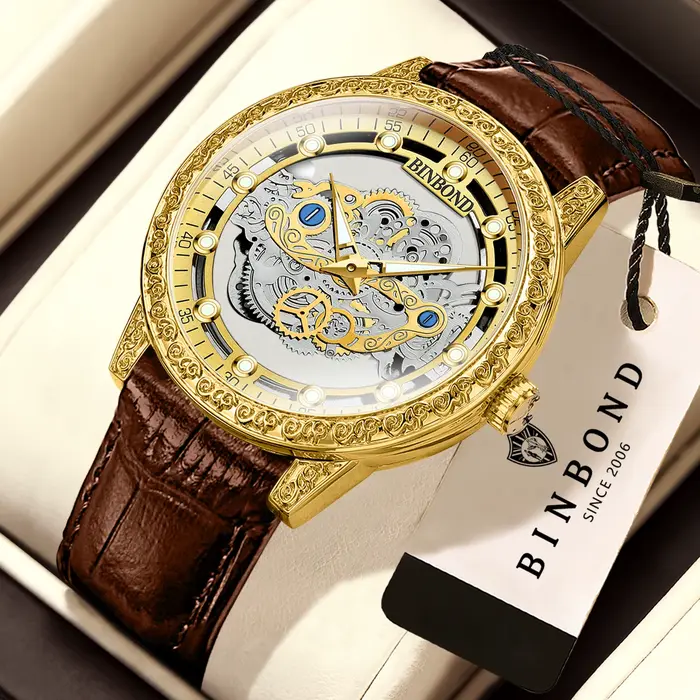 Montres-bracelets vintage BINBOND à quartz pour hommes
