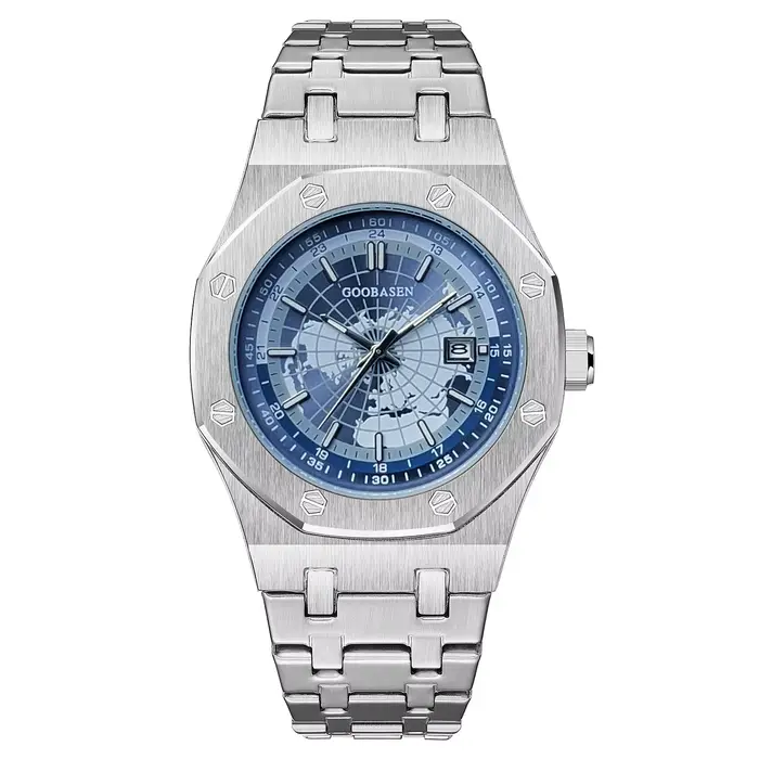 Nouvelle montre OMAYS avec cadran luminescent et double boucle papillon pour homme et femme, élégante et résistante à l'eau, pour occasions spéciales et quotidienne