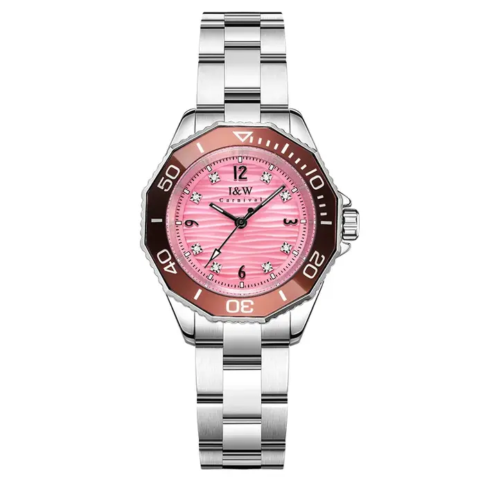 Montre IW CARNIVAL Quartz pour Femmes Saphir Élégante Occasions Spéciales Robuste Pratique