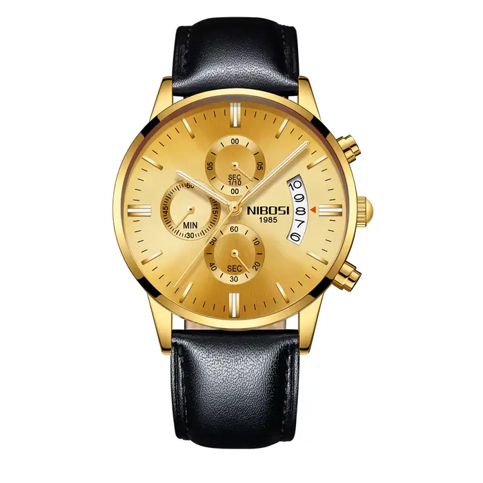NIBOSI-Montre de luxe à quartz pour homme, étanche, chronographe, sport, marque supérieure