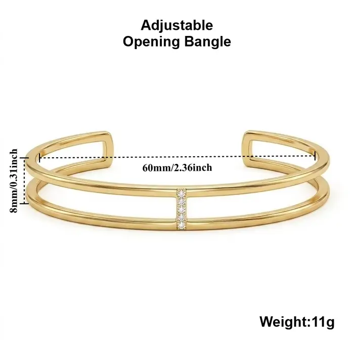 Bracelet réglable à deux niveaux couleur or, style bohème en acier inoxydable pour femme, bijou de l