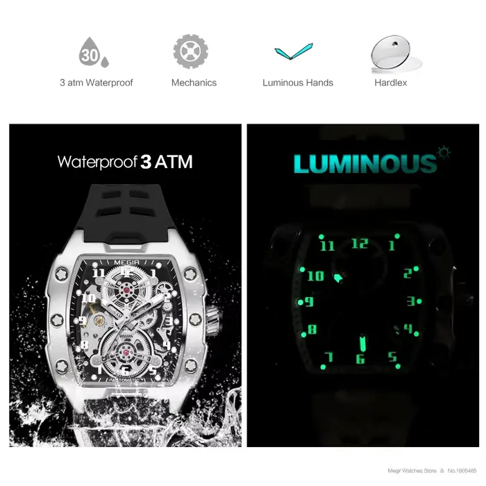 Montre Mécanique Bleue pour Homme