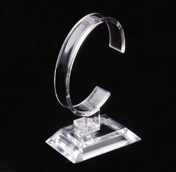 Présentoir de montre transparent, anneau en C, support transparent, présentoir de comptoir, accessoi