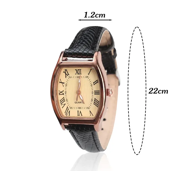 Femmes rétro bracelet en cuir PU montres qualités dames alliage