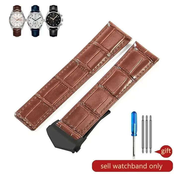 Bracelet de Montre en Cuir de Vache group, Résistant à l'Usure, pour la Série Tag Heuer, Flexible, É