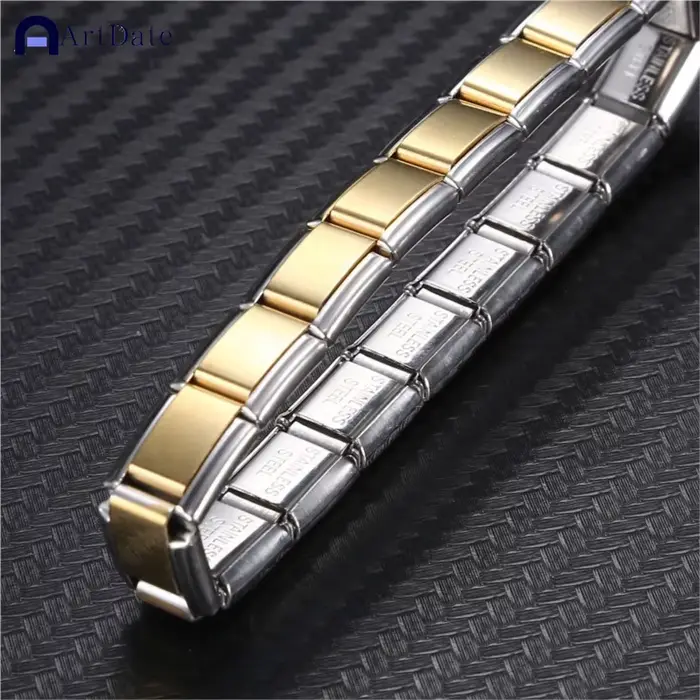 Bracelets en acier inoxydable de 9 mm de large