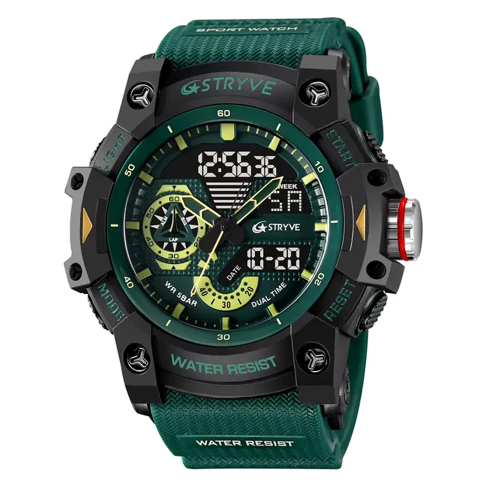 Nouvelle montre STRYVE 8029 montre pour hommes populaire bonne qualité analogique-numérique double m