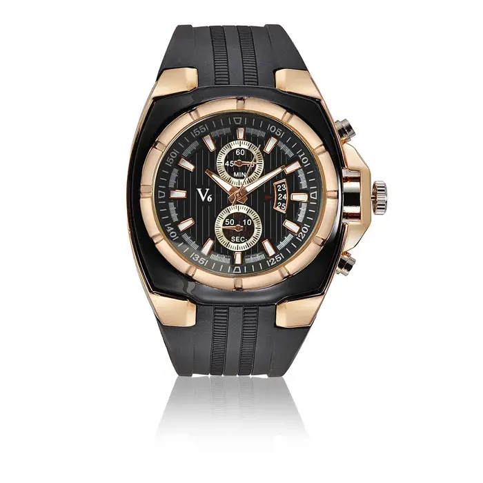 V6 marque de luxe armée montre militaire hommes