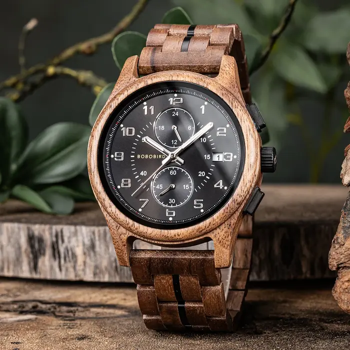 BOBO BIRD-Montre en bois pour homme