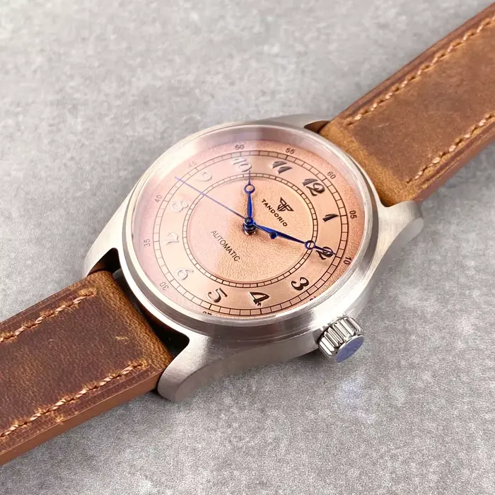 Tandorio 39mm pilote rétro titane mis5 8215/PT5000 mouvement montre mécanique pour hommes 200m étanche verre saphir