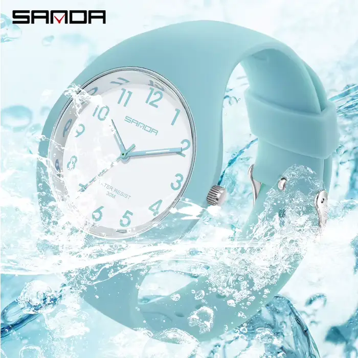 Mode 2022 luxe Sanda marque montre pour femme Simple étanche montres à Quartz Ultra-mince conception dames