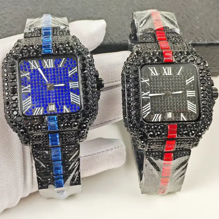 Montre à quartz noire de haute qualité