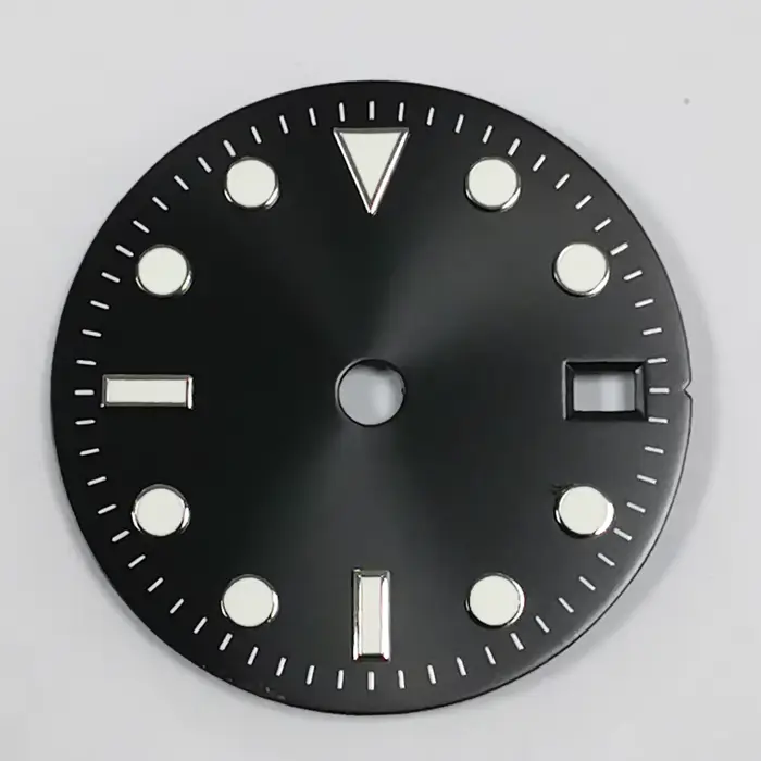 Cadran de montre lumineux vert 29MM, accessoires de montre modifiés, cadrans de montre à quatre aigu