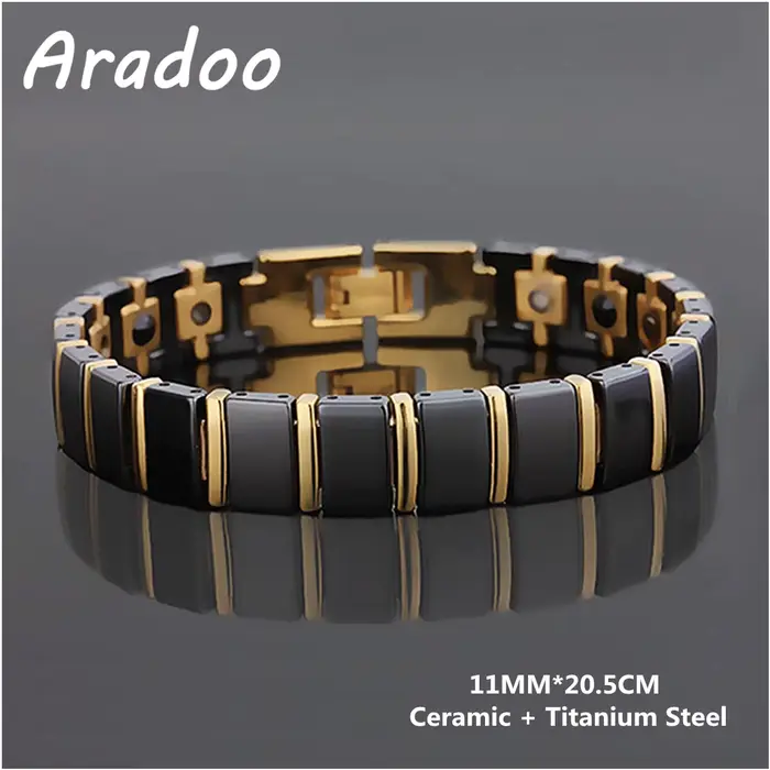 Bracelet en céramique unisexe avec tracker de fitness titane acier holographique pour homme et femme occassions spéciales