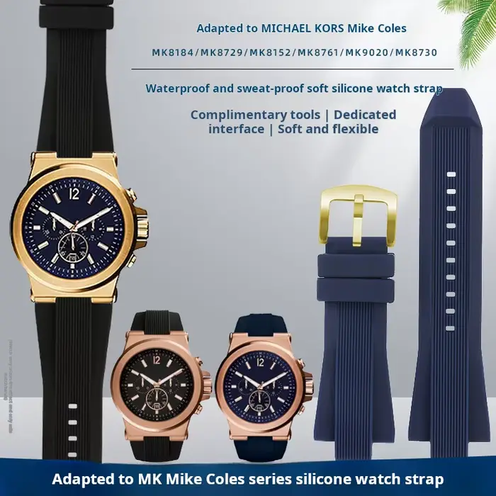 Bracelet de montre en silicone pour homme élégant et confortable pour toutes les occasions spéciales