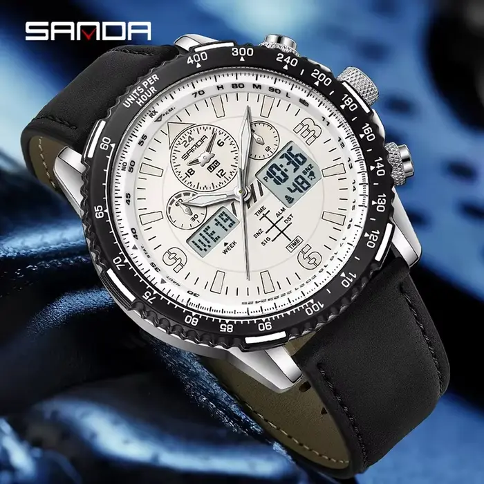 SANDA – montre à Quartz pour hommes