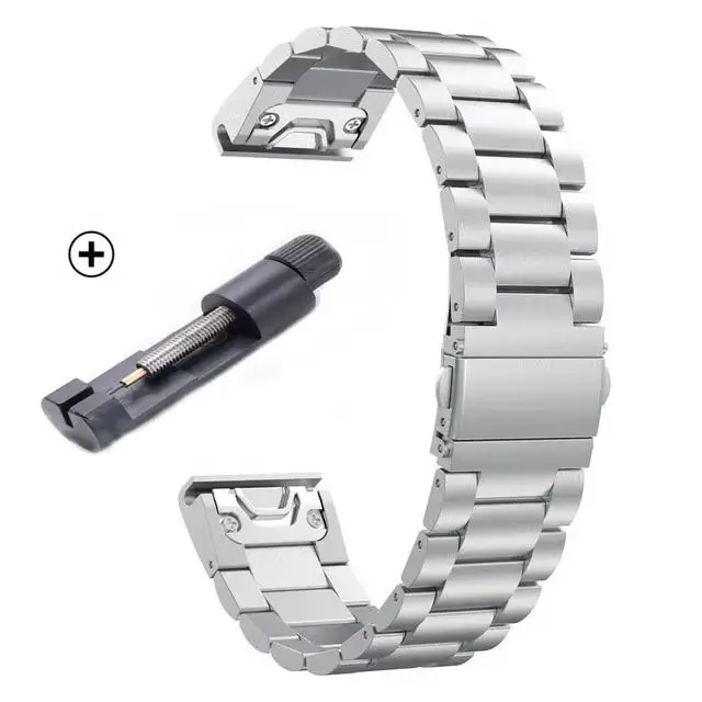 Bracelet de montre en métal pour Garmin Epix Gen 2 Tactix 7X Pro Mk1 Mk2i, Bracelet en acier inoxyda