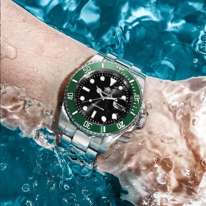 ADDIESDIVE 41mm montre à Quartz pour hommes montre-bracelet en verre bombé lunette en céramique étanche 200m montres en acier inoxydable Super lumineuses