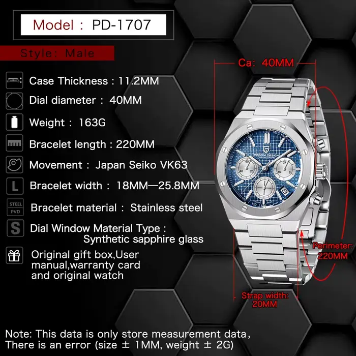 Montre-bracelet à quartz en acier inoxydable pour homme