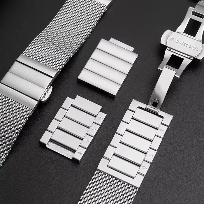Pour Swatch IRONY YAS112 /YGS749 bracelet en maille tissée en acier fin pour hommes chaîne de montre série YIS YVS